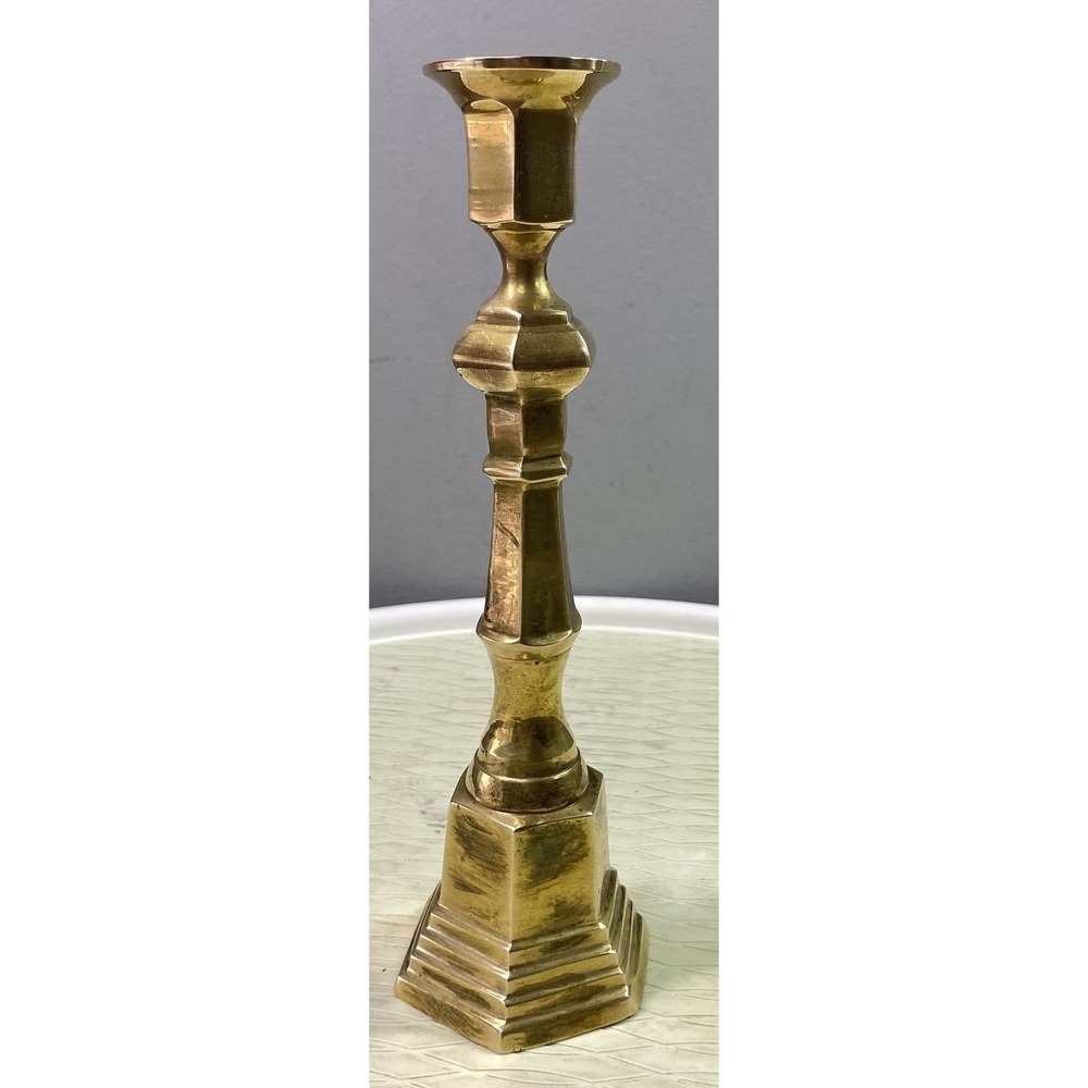 Candlestick Candle Holder Vintage Brass Metal Vintage Hand Made Copper 9" Tall